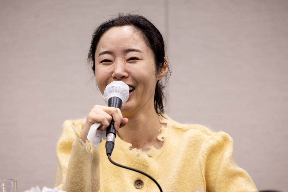 민희진 어도어 대표가 31일 오후 서울 중구 프레스센터에서 어도어 임시주주총회 관련 기자회견을 하고 있다. 사진=이종현 기자