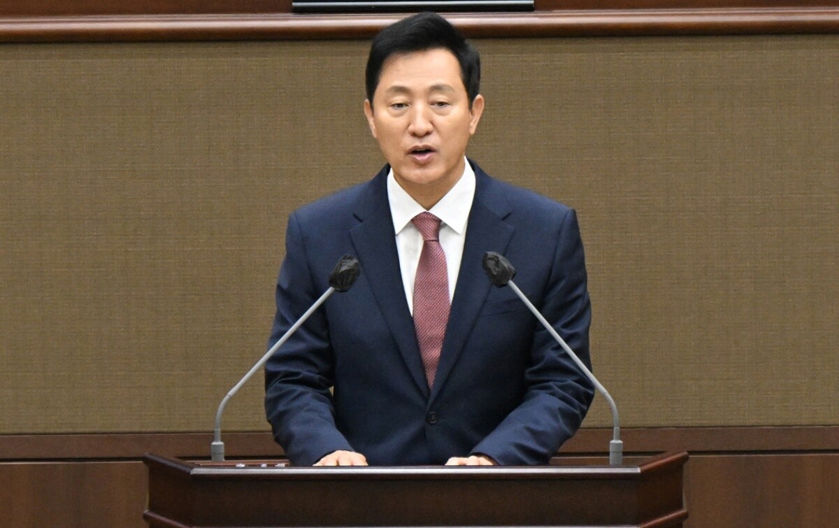 오세훈 시장이 이재명 대표가 입법부, 사법부, 행정부 모두를 독식하려 한다며 비판에 나섰다. 사진=서울시 제공