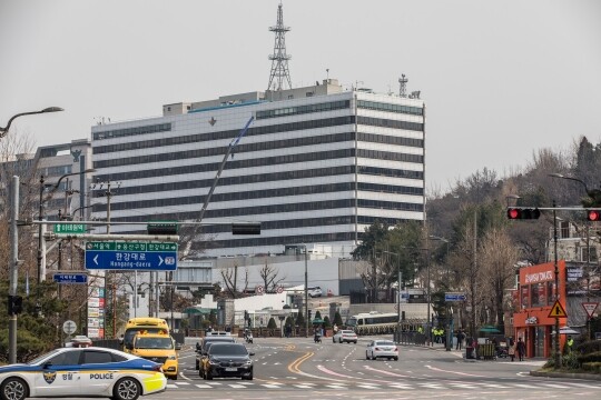 서울 용산구 대통령실 앞. 사진=최준필 기자
