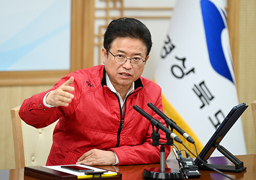 이철우 지사가 지난 3월 25일 열린 저출생대책점검회의에서 발언하고 있다. 사진=경북도 제공