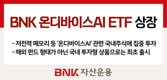 ‘BNK 온디바이스AI ETF’ 상장 이미지. 사진=BNK자산운용 제공