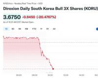 한국 증시 추종 ETF, 계엄 선포에 뉴욕서 대거 폭락…한때 -20%, 코로나 이후 최대 낙폭