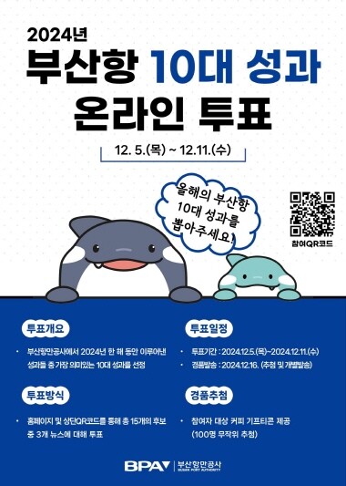 2024년 부산항 10대 성과 온라인 투표 포스터. 사진=BPA 제공