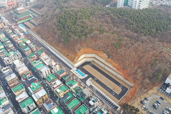 안산시가 사동 지역 일원에 신규 조성한 주차장 전경. 사진=안산시 제공