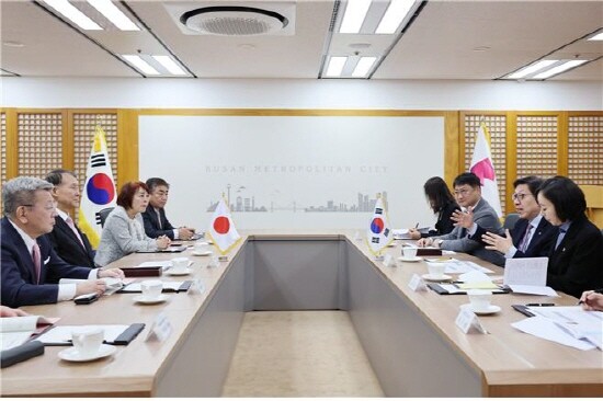 접견 장면. 사진=부산시 제공