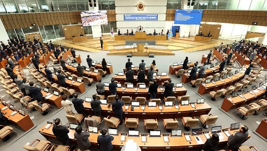 경기도의회 제382회 임시회 제1차 본회의 개회식 모습. 사진=경기도의회 제공