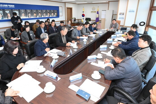 간담회 모습. 사진=사천시 제공