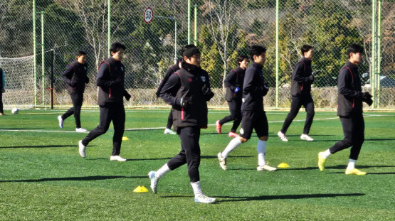 기장군민축구단의 훈련 장면. 사진=기장군 제공