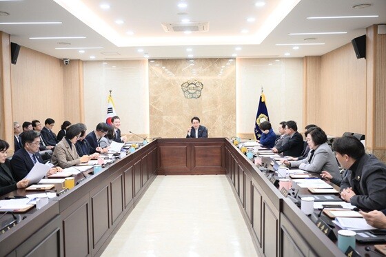 남양주시의회가 현안사항 보고회 및 전체의원 간담회 개최했다. 사진=남양주의회 제공