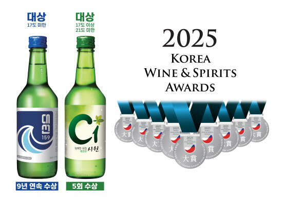 2025 대한민국 주류대상을 수상한 ‘대선’과 ‘C1’ 이미지. 사진=대선주조 제공