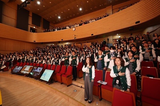 경기도교육청이 12일 남부청사에서 제2기 교육기자단 미래나래 발대식을 갖고 있다. 사진=경기도교육청 제공
