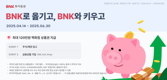 ‘BNK로 옮기고, BNK와 키우고’ 이벤트 이미지. 사진=BNK금융 제공