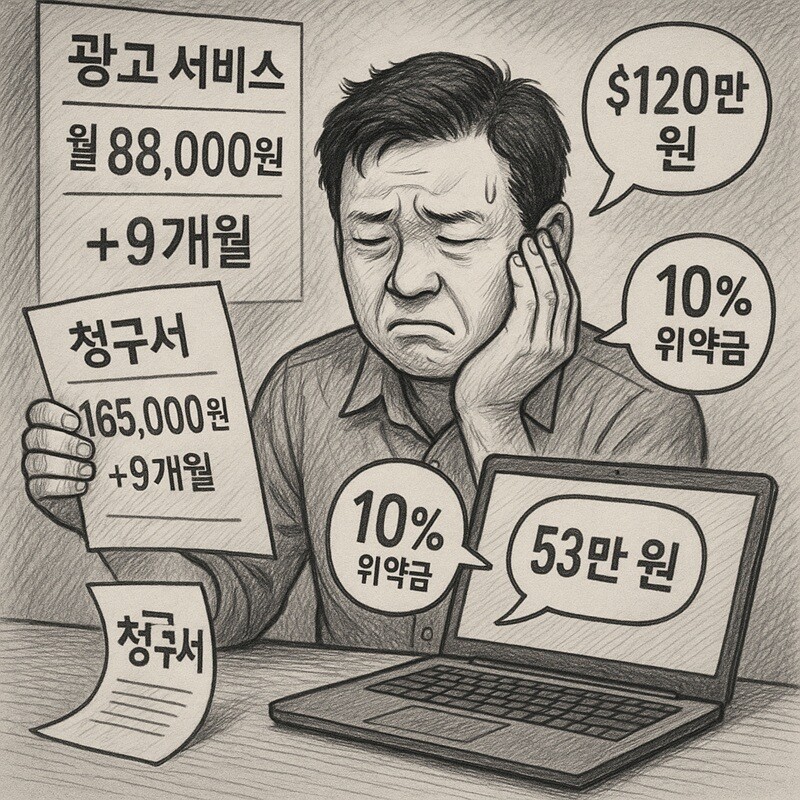 경기 침체가 장기화되면서 영업 활성화를 위해 포털이나 인스타그램 및 소셜미디어(SNS) 등 온라인 광고 대행업체를 이용했다가 실망스러운 결과를 얻거나 사기를 당했다고 호소하는 자영업자들이 증가하고 있다. 사진=CHAT GPT