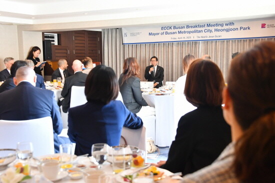 조찬 간담회 모습. 사진=부산시 제공