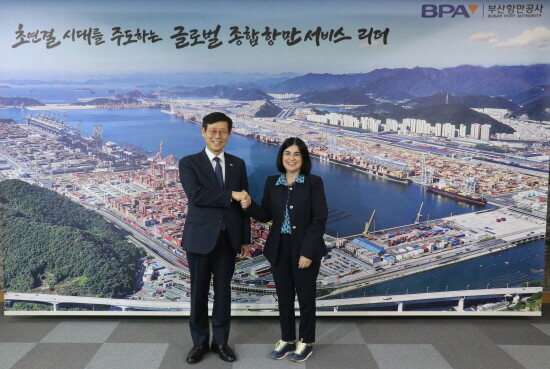 스페인 라스팔마스 시장의 부산항 내방 모습. 사진=BPA 제공