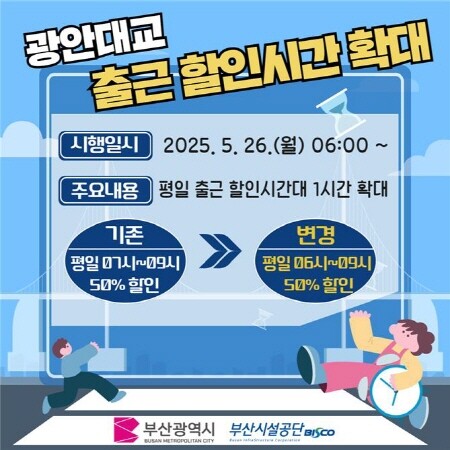 광안대교 할인시간 확대 홍보 이미지. 사진=부산시 제공
