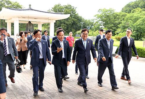 1일 우원식 국회의장이 APEC 현장을 방문하고 았다. 사진=경북도 제공