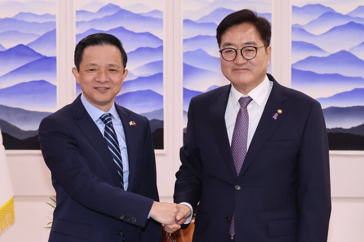 우원식 국회의장이 올해 1월 8일 서울 여의도 국회에서 다이빙 주한중국대사를 접견했다. 사진=연합뉴스