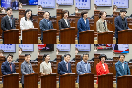 강서구의회 제313회 임시회에서 구정질문에 나선 강서구의원들. 사진=강서구의회