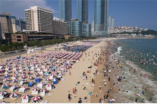해운대해수욕장 전경. 사진=부산시 제공