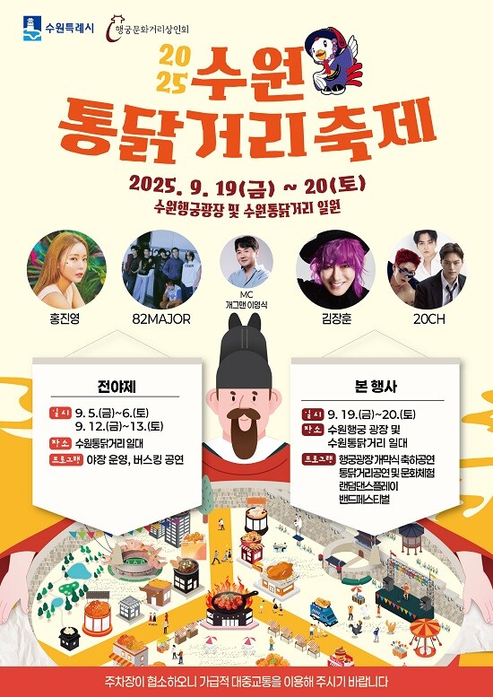 2025 수원 통닭거리 축제 포스터.