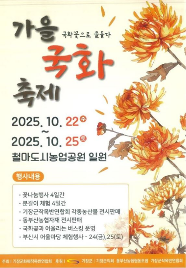 가을 국화 축제 홍보 포스터. 사진=기장군 제공