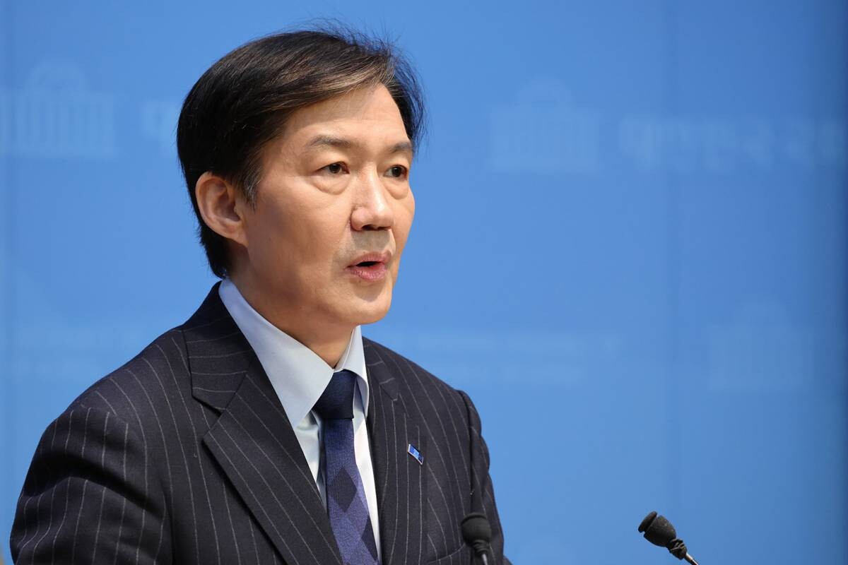 조국 전 조국혁신당 비상대책위원장이 10일 국회 소통관에서 당대표 출마 선언을 하고 있다. 사진=박은숙 기자