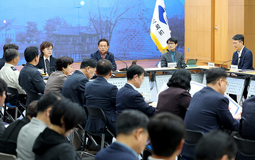 11일 도청에서 '2026년 중점 추진사업 보고회'가 열리고 있다. 사진=경북도 제공