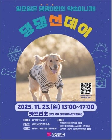 ‘댕댕 선데이’ 포스터. 사진=부산시 제공