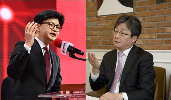 한동훈 전 국민의힘 대표와 유승민 전 국민의힘 의원. 사진=일요신문DB