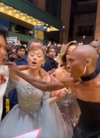 최근 싱가포르에서 기습을 당한 그란데를 지키기 위해 가장 먼저 몸을 날린 사람은 다름아닌 에리보였다. 사진=유튜브 캡처