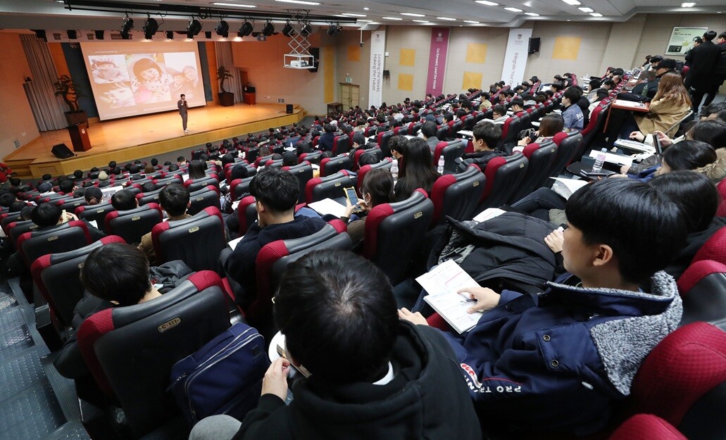 한 대학교 강의 모습으로 기사의 특정 내용과 관련 없음. 사진=연합뉴스