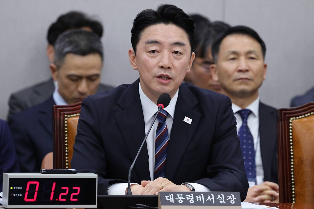 강훈식 대통령 비서실장이 지난 11월 6일 국회 운영위원회에서 열린 대통령비서실과 국가안보실, 대통령경호처 등에 대한 국정감사에서 의원 질의에 답변하고 있다. 사진=박은숙 기자