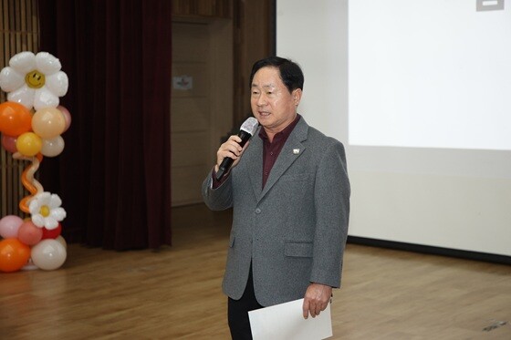 주광덕 남양주시장이 '남양주 청소년 문화제'에서 인사말을 전하고 있다. 사진=남양주시 제공
