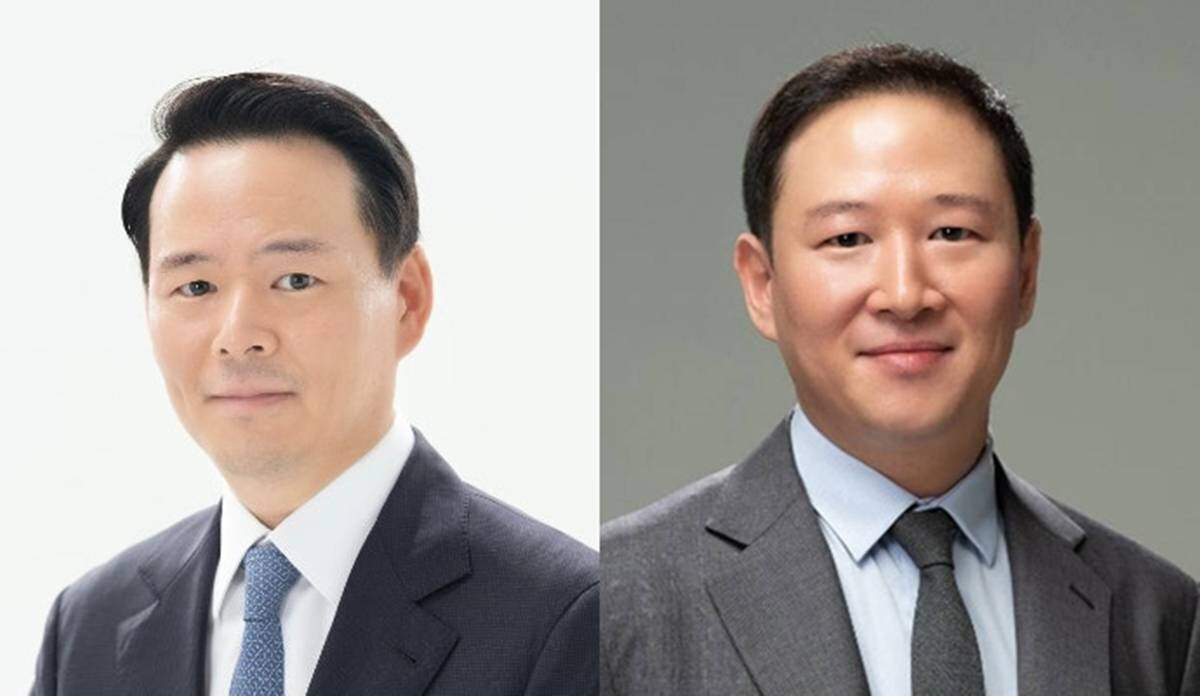 허진수 파리크라상 부회장(왼쪽)과 허희수 비알코리아 사장. 사진=SPC그룹 제공