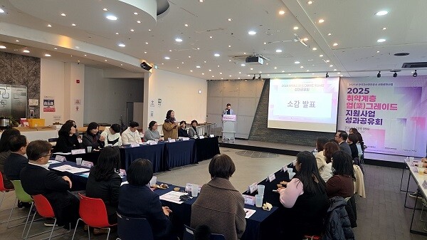 9일 대구사회적경제지원센터에서 열린 ‘금융취약계층 업그레이드 지원사업 성과공유회’. 사진=대구시 제공