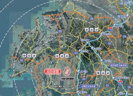 서산공항 신설을 추진 중인 지역. 출처=한국개발연구원(KDI) 예비타당성조사 보고서
