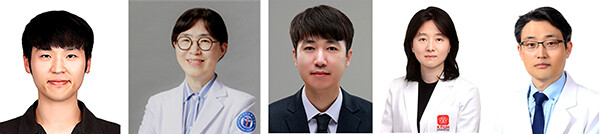 왼쪽부터 김동호 박사, 김미경 교수, 변준규 교수, 최연경 교수, 박근규 교수. 사진=경북대 병원 제공