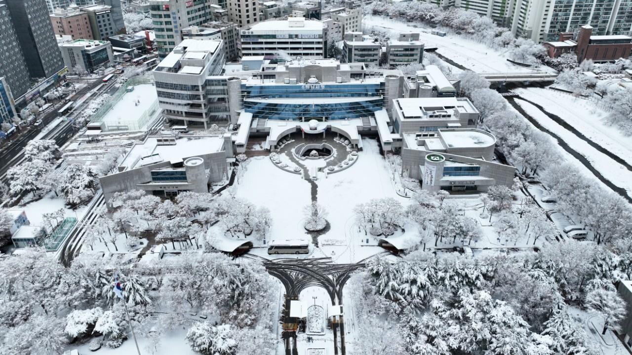 하남시청 겨울 전경. 사진=하남시 제공