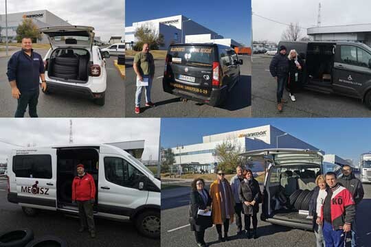 헝가리공장 타이어 기부 프로그램. 사진제공=한국타이어