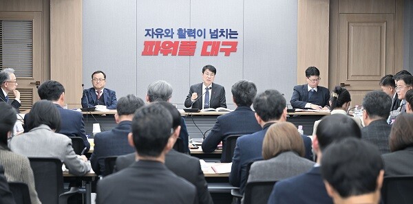 6일 미래혁신성장실 및 원스톱기업투자센터 업무보고. 사진=대구시 제공