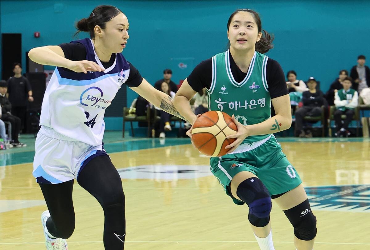 만년 하위권에 허덕이던 부천 하나은행이 이번 시즌 반전이 이목을 끈다. 특히 박소희(오른쪽)의 성장세가 뚜렷하다. 사진=연합뉴스