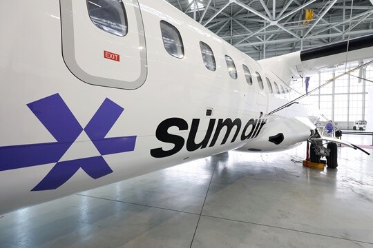 ATR 72-600은 터보프롭(프로펠러) 항공기다. 1200m 안팎의 짧은 활주로에서도 이착륙이 가능해 도서 지역의 소형 공항 운항에 적합하다. 섬에어 1호기. 사진=임준선 기자