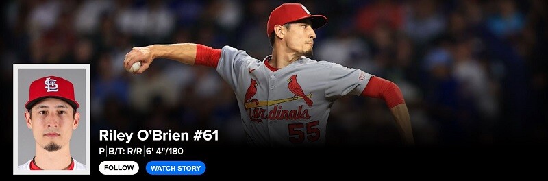 라일리 오브라이언이 다가오는 WBC에서 한국 국가대표팀 유니폼을 입고 활약할 것으로 보인다. 사진=MLB.com 홈페이지 캡처