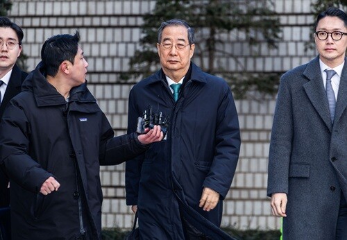 서울중앙지법 형사33부(이진관 부장판사)는 한덕수 전 국무총리의 내란우두머리 방조 등 혐의 선고공판에서 한 전 국무총리에게 징역 23년을 선고했다. 사진 =최준필 기자