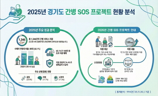 경기도 간병 SOS 프로젝트 현황 분석. 사진=경기도