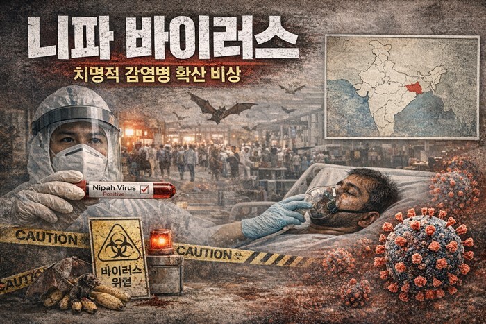니파 바이러스는 팬데믹 상황을 불러올 가능성은 낮지만 변이 바이러스의 등장 여부를 조심스럽게 지켜봐야 한다. 사진=챗GPT 생성 이미지