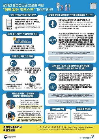 수원특례시 '장벽 없는 키오스크' 가이드라인 포스터.