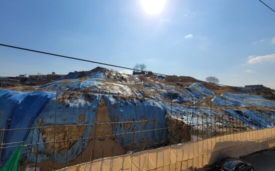 후백제 토성이 발견된 전북 전주시 종광대 2구역 재개발 사업 현장. 사진=연합뉴스