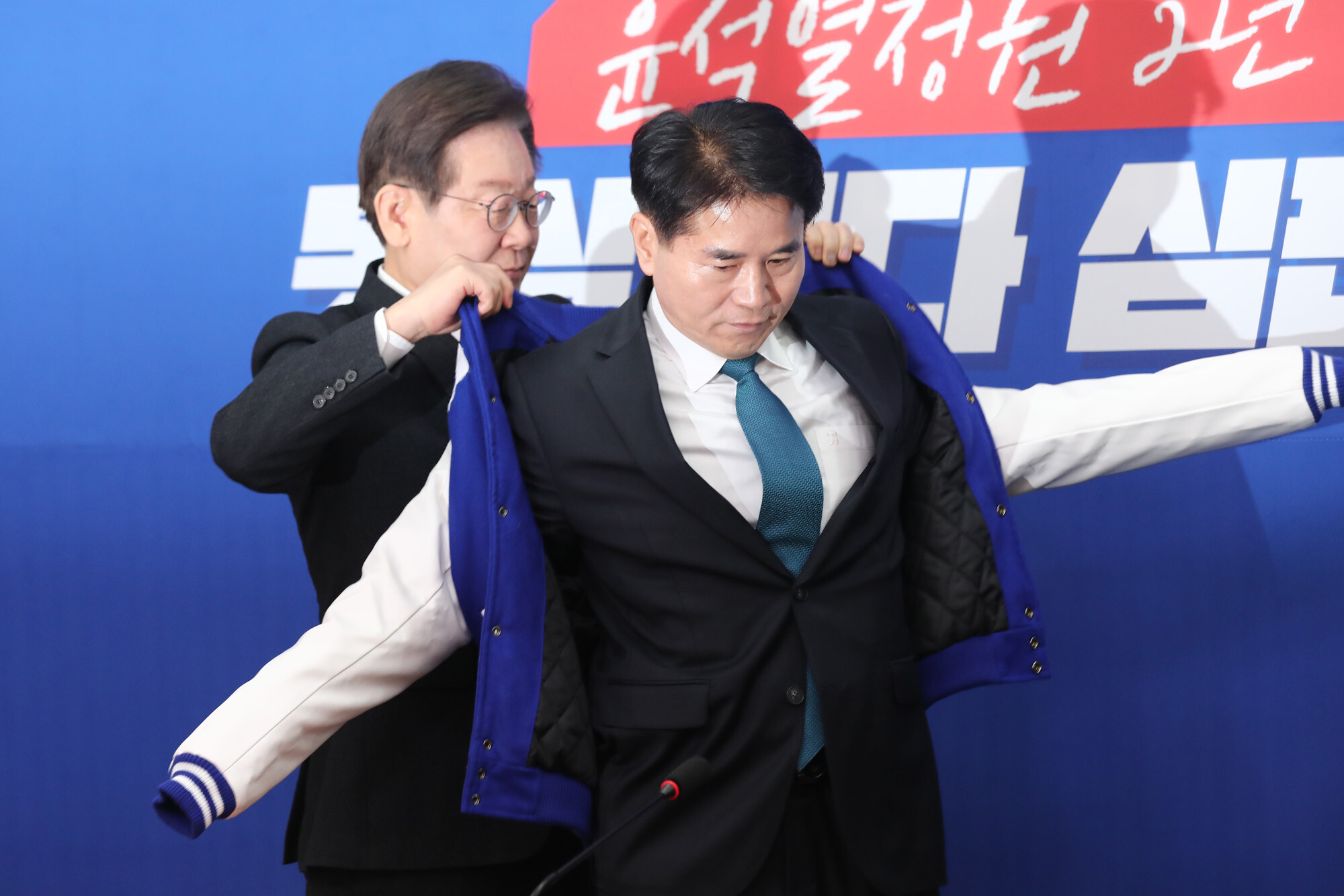 제22대 총선 이전 이재명 대통령과 이병진 전 의원. 사진=박은숙 기자